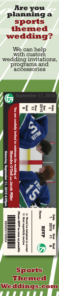 Hockey Themed Wedding Invitations and Programs