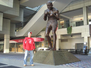 Joe Louis Statue on the Frozen Pond Pilgrimage