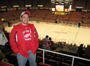 Hans Steiniger at Joe Louis arena in Detroit