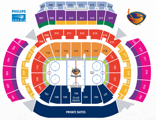 Atlanta Thrashers Seating