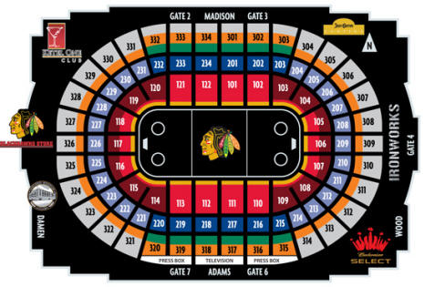 United Center Seating Chart Blackhawks