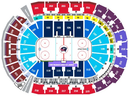 Nationwide Arena Blue Jackets Seating Chart