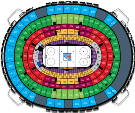 New York Rangers Square Garden Seating Chart