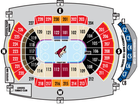 Glendale Arena Seating Chart