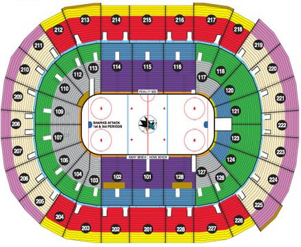 San Jose Sharks Seating Chart