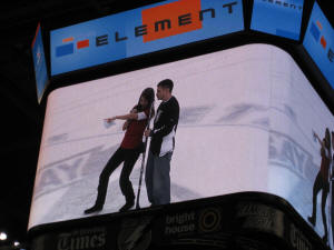 Hans Steiniger on the Scoreboard at St. Pete Times Forum