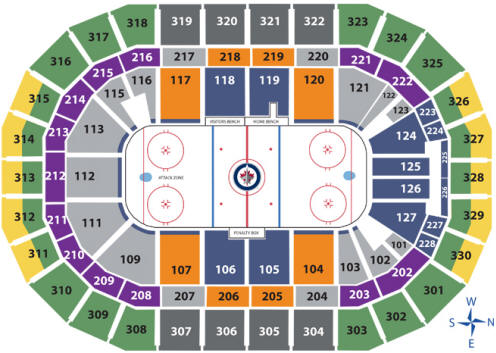 Winnipeg Jets MTS Centre Seating Chart