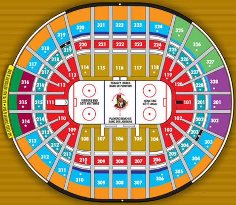 Ottawa Senators Seating Chart